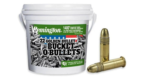 Remington 22 Golden Bullet Bucket .22 Long Rifle 36 gr JHP ammo