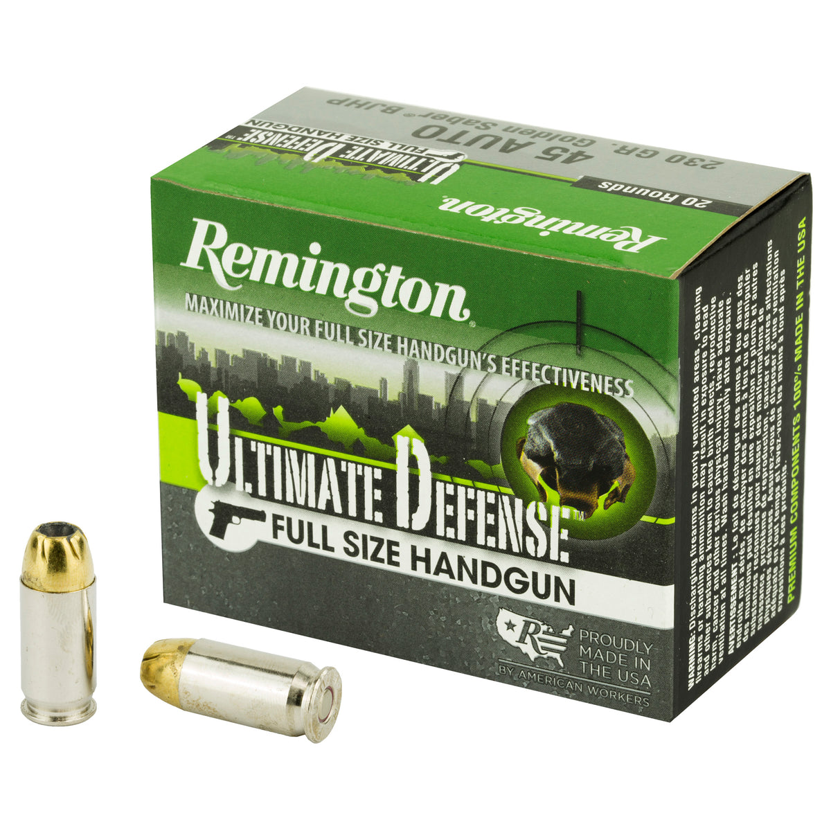 Remington 28942 Ultimate Defense Brass Jacket Hollow Point  230 Grain .45 ACP/Auto