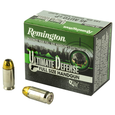 Remington 28973 Ultimate Defense +P Brass Jacket Hollow Point  185 Grain .45 ACP/Auto