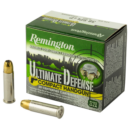Remington Ultimate Defense Compact +P .38 Special 125 gr JHP ammo