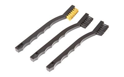 Remington 3-Piece Bore Brush Set 1 Bronze Bristle 2 Nylon Bristle Gray Plastic Handle R16249