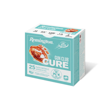 Remington Gun Club Cure Target Loads 12 Gauge (12 ga.) 2.75 in. Low Recoil 8 Shot 25 rd.