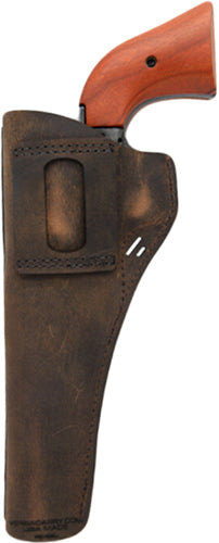 VersaCarry OWB Leather Revolver Holster RH .22 Cal Single Action 6.5" Distressed Brown