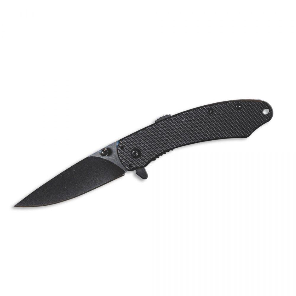 ABKT Elite Ember Folding Knife 2-3/4" Drop Point Blade Black G10 Handle