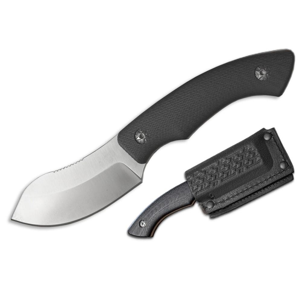 ABKT Elite Grunt Fixed Blade Knife 3" Nesmuk Blade Black G10 Handle