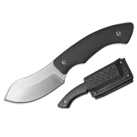 ABKT Elite Grunt Fixed Blade Knife 3" Nesmuk Blade Black G10 Handle