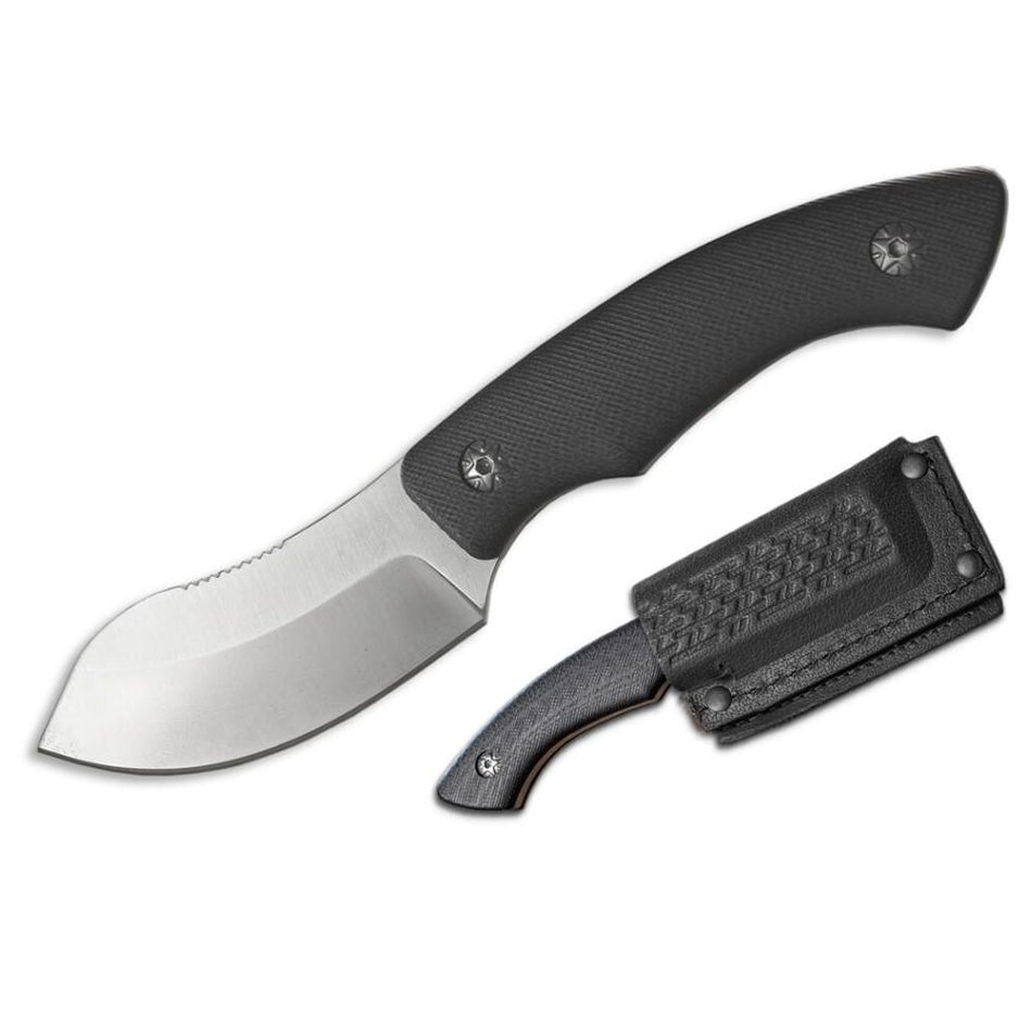 ABKT Elite Grunt Fixed Blade Knife 3" Nesmuk Blade Black G10 Handle