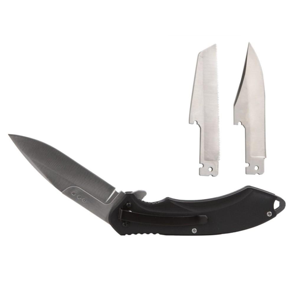 ABKT Elite Switch Folder Knife with 4-1/4" Interchangeable Blades Black
