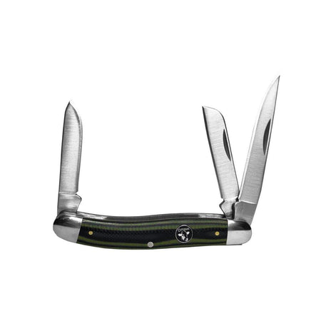 ABKT Cattleman Stockman Cowhand Series Pocket Knife 3 Blades Green Handle