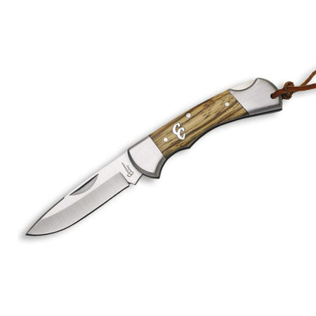 ABKT Cattleman Sagebrush Lockback Folding Knife 3" Drop Point Zebrawood Handle