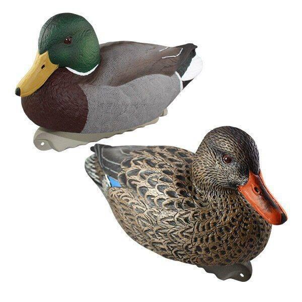 Cupped Finishing Mallard Duck Decoys - 12 Count (6 Hens & 6 Drakes) with Weighted Keel