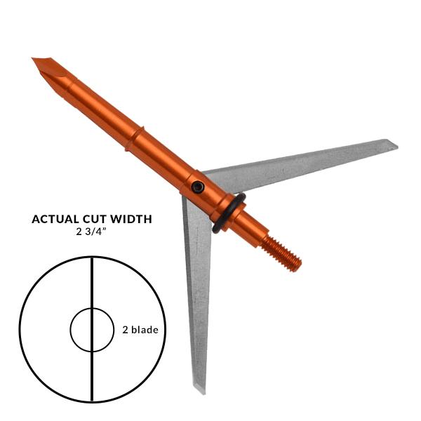 Dead Ringer Super-Freak Extreme Broadhead 100 Grain 2-Blade Mechanical 2.75" Cut 3-Pack