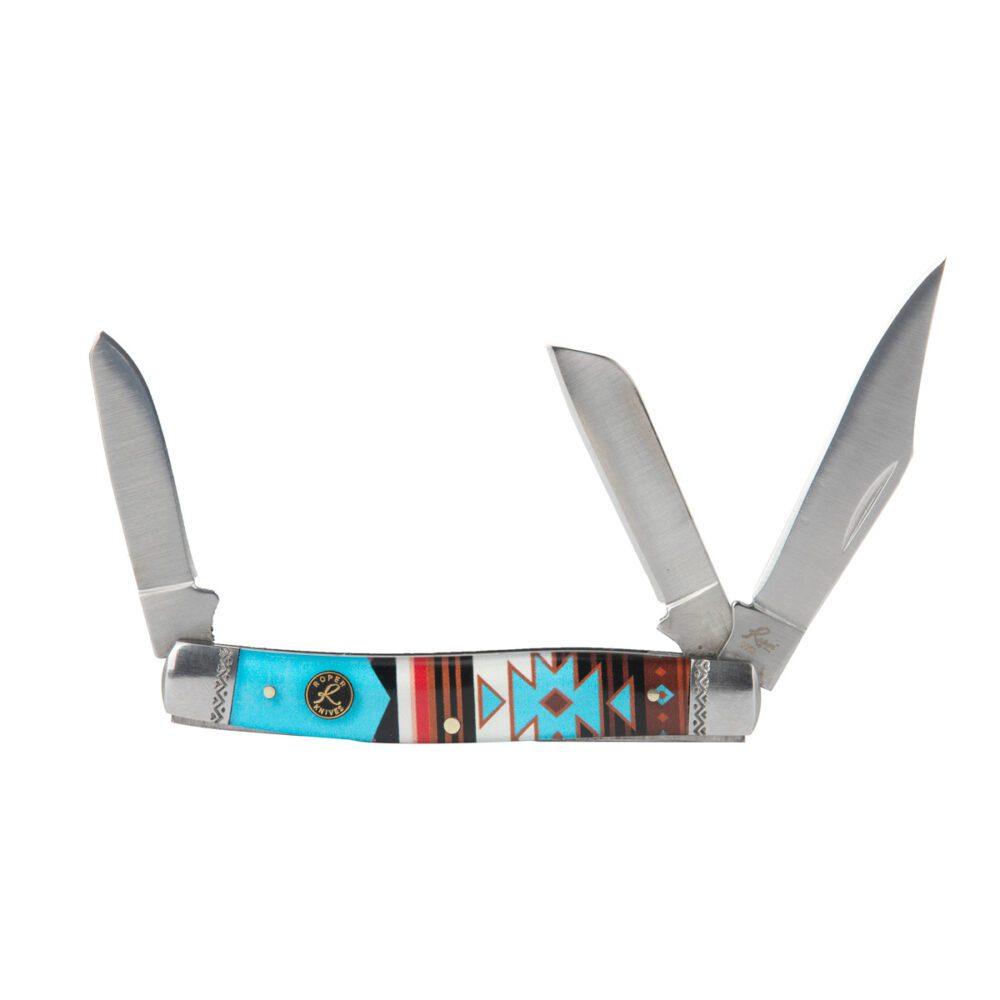 ABKT Roper Stockman Sunset Series II Folding Knife 3 Blades