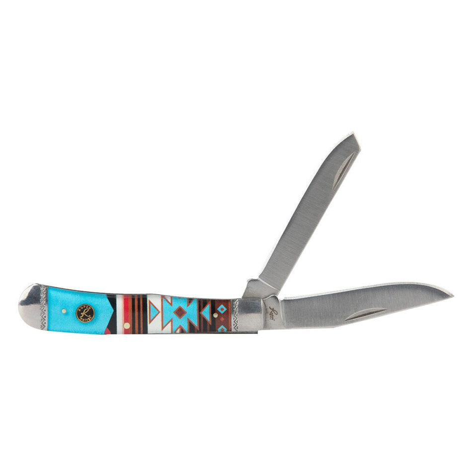 ABKT Roper Trapper Sunset Series II Folding Knife 2 Blades Western Handle