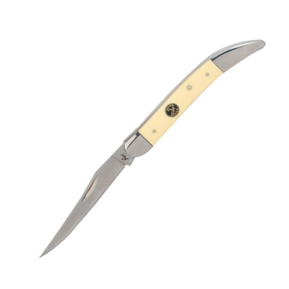 ABKT Roper Pecos Large Toothpick Knife 3-1/4" Clip Point Blade Yellow Handle