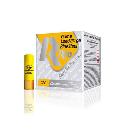 Rio Ammunition Game Load BlueSteel 20 Gauge 2.75 in / 2.75 in #4 7/8 oz