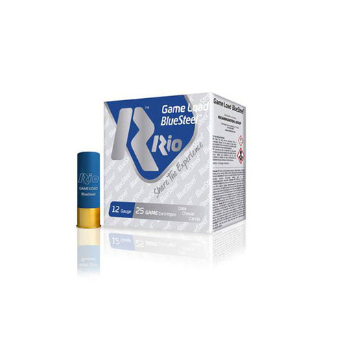 Rio Ammunition 12 Gauge GLBS325 Game Load BlueSteel Blue Steel 2.75" 1-1/8oz 5 Shot