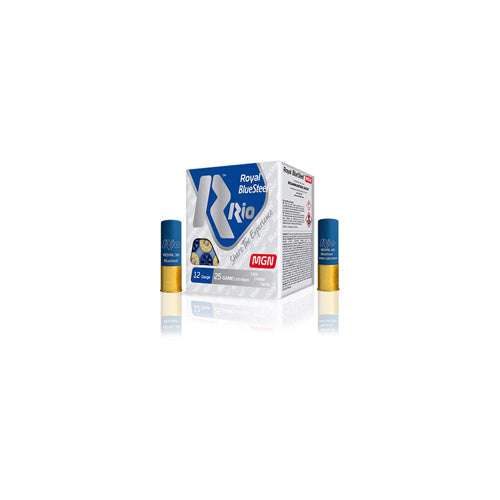 Rio Ammunition RBSM362 Royal BlueSteel Magnum 12 Gauge 3" 1-1/4oz 2 Shot 1400 fps