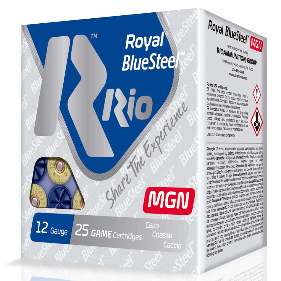 Rio Ammunition RBSM403 BlueSteel Royal 12 Gauge 3" 1-3/8oz  1300 fps