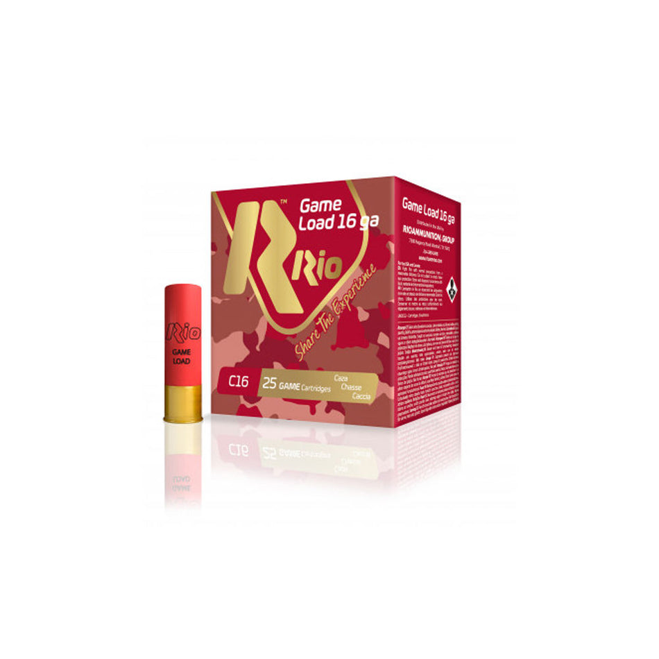 Rio Ammunition Game Load 16 Gauge 2.75 in / 2.75 in #8 1 oz