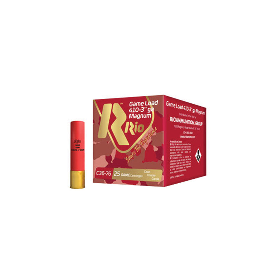 Rio Ammunition Game Load Heavy Field .410 Bore 3 in / 3 in #8 11/16 oz