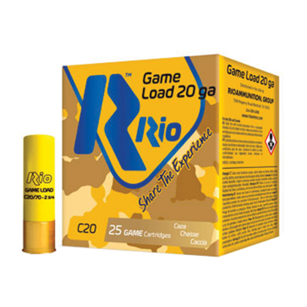 Rio Ammunition Game Load Light 20 Gauge 2.75 in / 2.75 in #8 1 oz