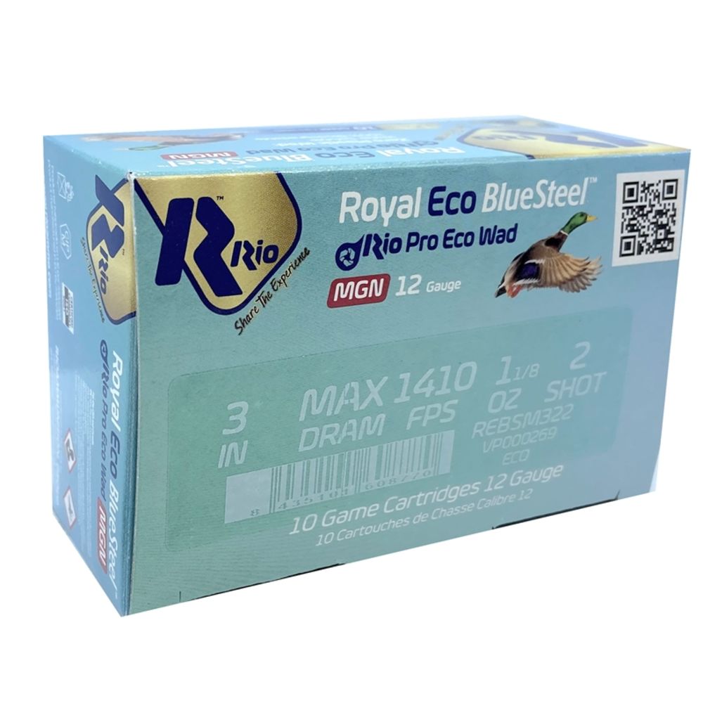 Rio Ammunition Royal ECO BlueSteel Magnum 12 Gauge 3 in / 3 in #2 1-1/8 oz