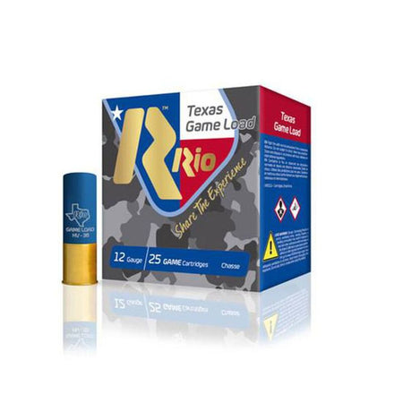 Rio Ammunition Texas Game Load High Velocity 12 Gauge 2.75 in / 2.75 in #8 1-1/4 oz