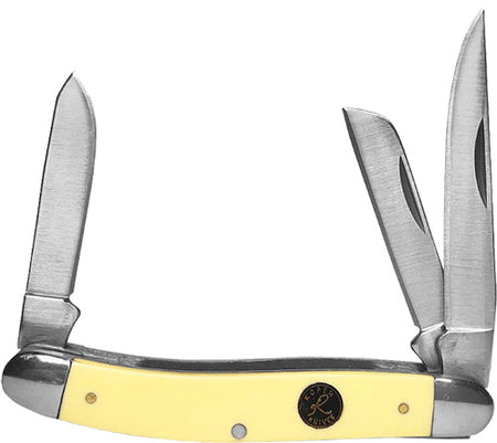 ABKT Roper Pecos Stockman 2.5" Liner Lock Knife with Cream Handles