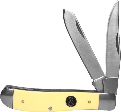 ABKT Roper Pecos Trapper 2.5" Liner Lock Knife with Cream Handles