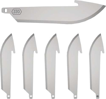 Outdoor Edge 2.2" Drop Point Replacement Blade Pack 6 Stainless Steel Blades