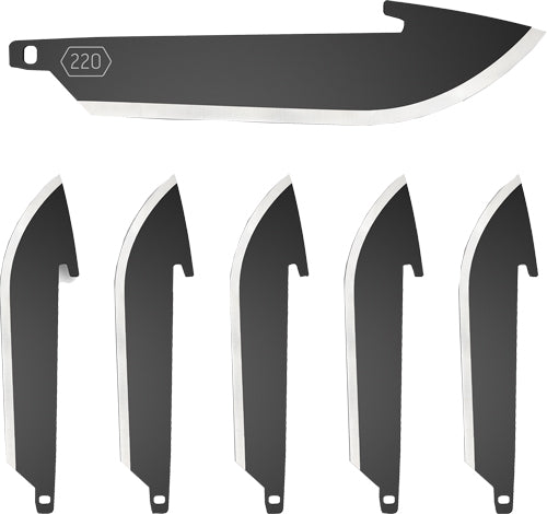 Outdoor Edge 2.2" Drop Point Black Replacement Blade Pack 6-Pack