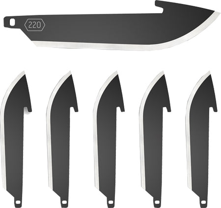 Outdoor Edge 2.2" Drop Point Black Replacement Blade Pack 6-Pack