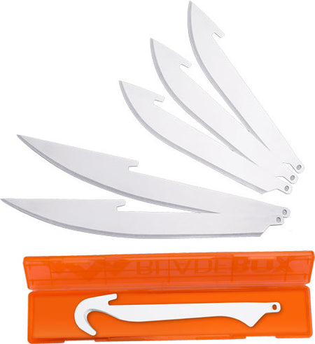 Outdoor Edge Replacement Combo Blade Set 3 Drop/2 Bone/1 Gut Hook for RazorSafe