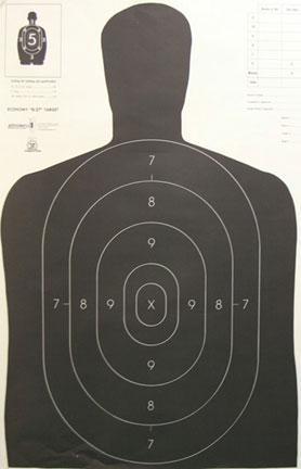 Speedwell Official NRA Police Qualification Silhouette Target Black 200-Pack