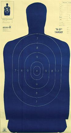Speedwell NRA Police Qualification Silhouette Target Blue 50 yd. 100-Pack