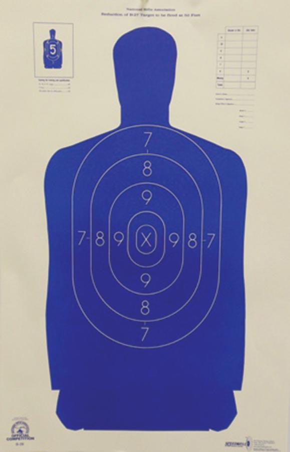 Speedwell NRA Police Qualification Silhouette Reduced Target 50 ft. 14" x 21.5"