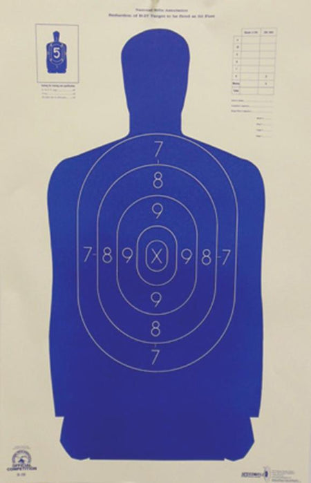 Speedwell NRA Police Qualification Silhouette Reduced Target 50 ft. 14" x 21.5"
