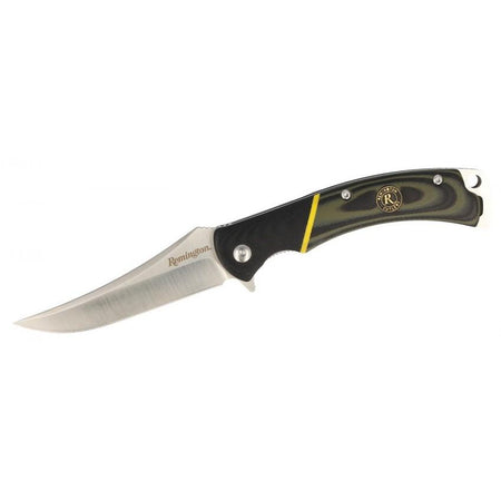 Remington Hunter Folding Knife 4-Inch Trailing Point Blade Green Handle