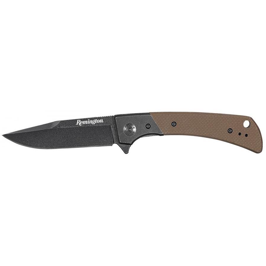 Remington EDC Drop Point Folding Knife 4-Inch Blade Tan Handle