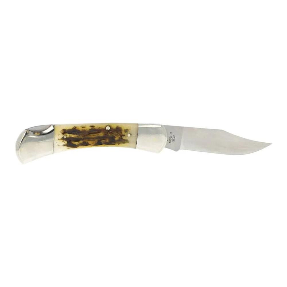 Remington Ole Granddad Bullet Folding Knife 3-3/4" Clip Blade Stag Handle