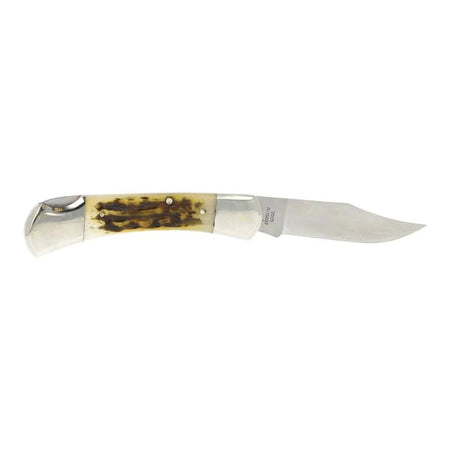 Remington Ole Granddad Bullet Folding Knife 3-3/4" Clip Blade Stag Handle