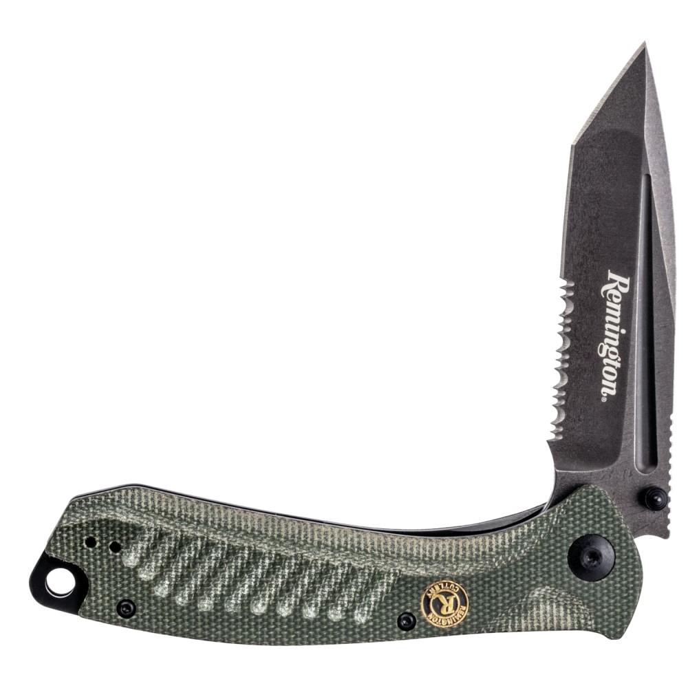 Remington EDC Liner Lock Folding Knife 5-Inch Tanto Blade Green