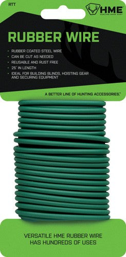 HME Rubber Coated Steel Wire 25 Ft Green