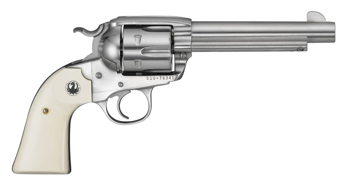 Ruger 5129 Vaquero 45 Colt (Long Colt) 6rd 5.50" High Gloss Barrel, Cylinder & Frame, Simulated Ivory Grip, Transfer Bar Safety, Bisley Style Hammer