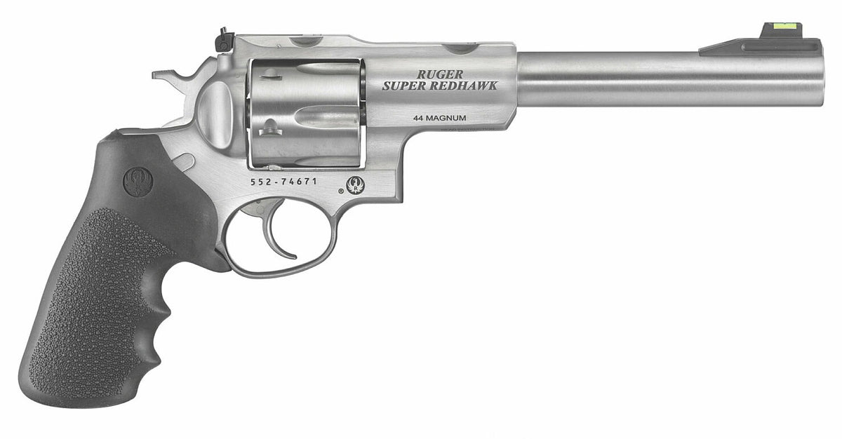 SPR REDHAWK 44MAG SS 7.5" FOS# 5520/GREEN HI-VIZ SGTS W/RINGS