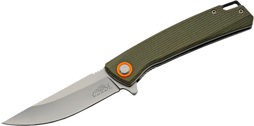 SZCO RUC 4" Green Micarta Handle Folding Knife D2 Steel Blade