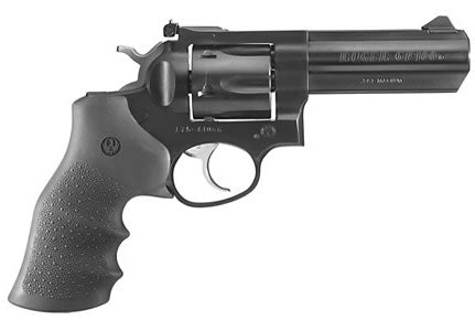 Ruger 1702 GP100 Medium Frame 357 Mag 6rd 4.20" Blued Alloy Steel Barrel, Cylinder & Frame, Hogue Monogrip, Transfer Bar Safety, Exposed Hammer