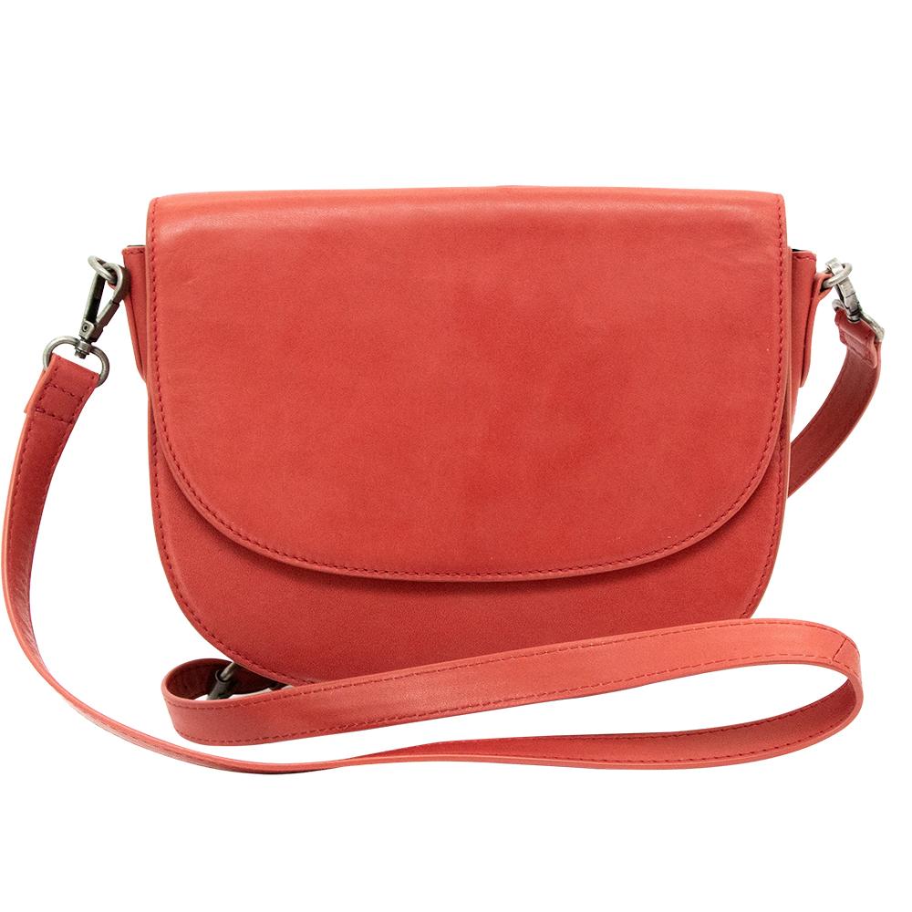 Cameleon Sophia Concealed Carry Crossbody Purse Red Leather