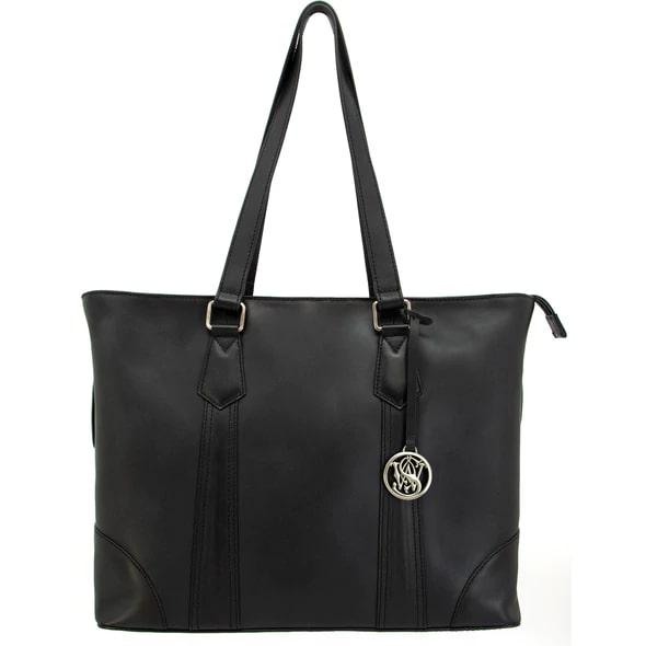 Cameleon Smith & Wesson Concealed Carry Travel Tote Bag Black Pull-Up Leather